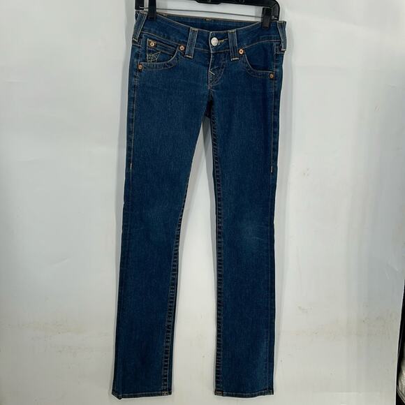 True Religion Women's Billy Medium Wash Skinny Jeans Size 25 - Picture 1 of 15